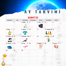 ŞUBAT 2022 Ay Takvimi