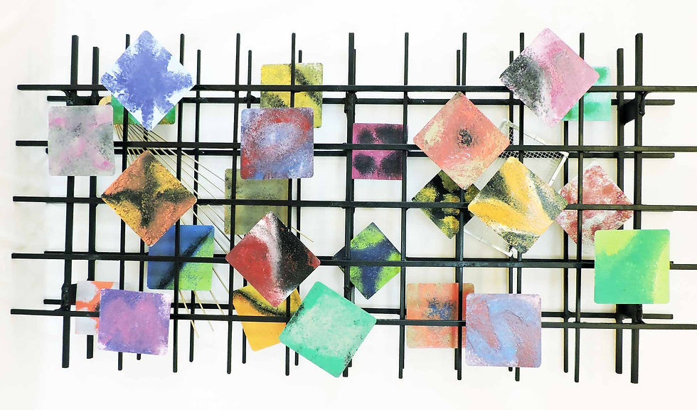 Painted Steel Grid on square rods