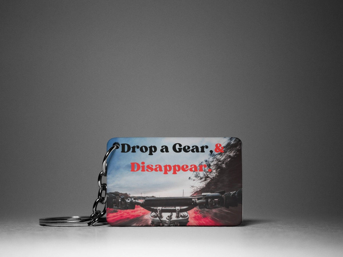 Drop A Gear Keychain | Motorbike Keychains | Keychains for Motorcycles | Gifts