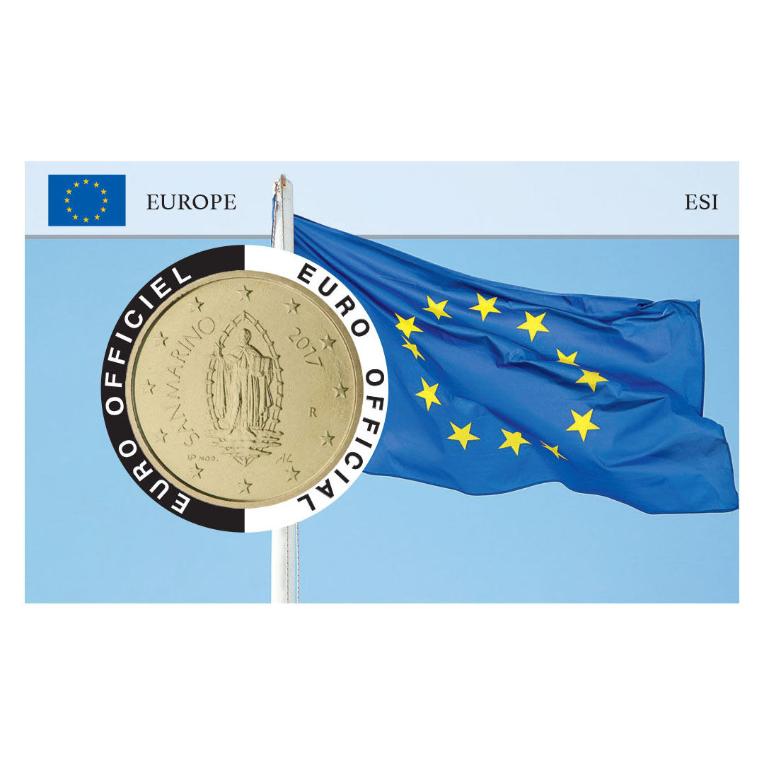 Saint Marin-Série Drapeau- Coincard avec la pièce de 50cts (26304)