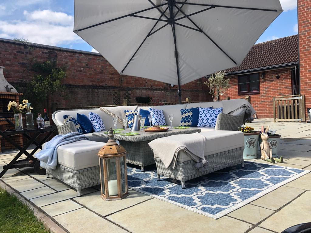 Alfresco Navy Trellis