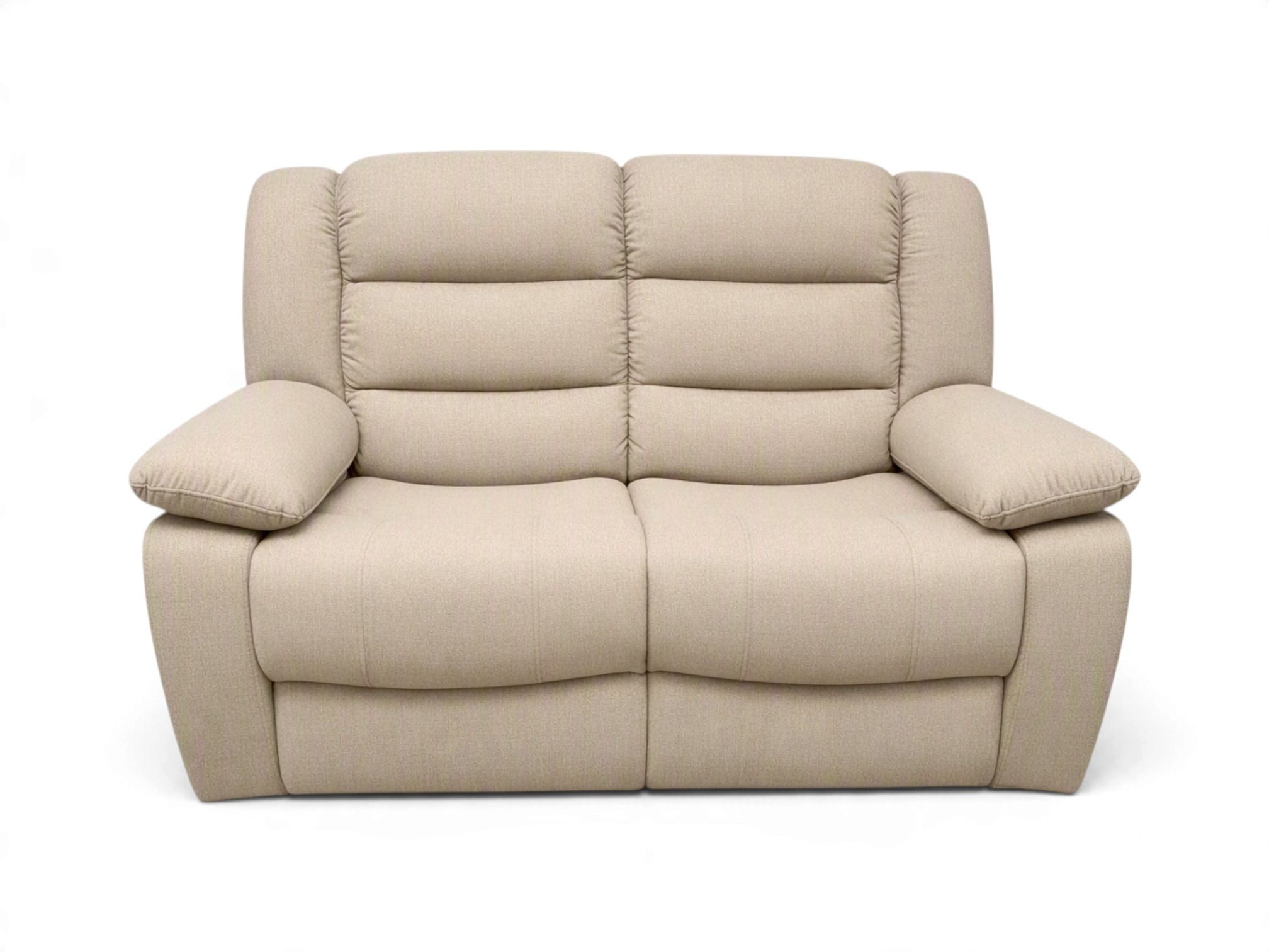 Cambrils 2 Seater Fabric Recliner Sofa Beige