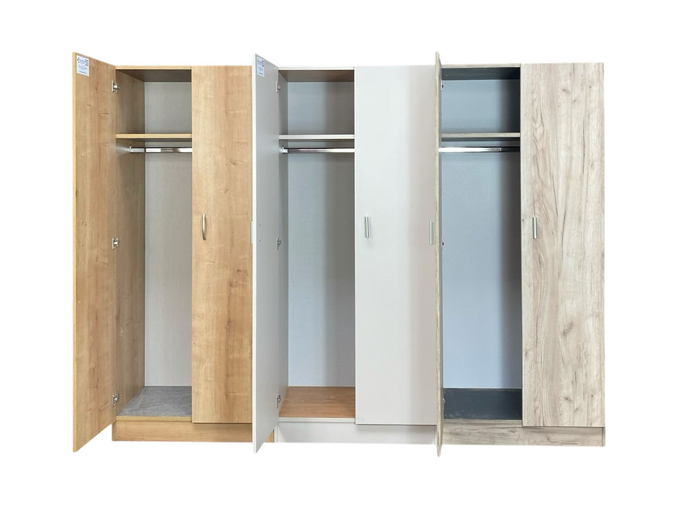 Thumbnail: Milan Bedside, Chest & Wardrobe Set, Pre-Assembled