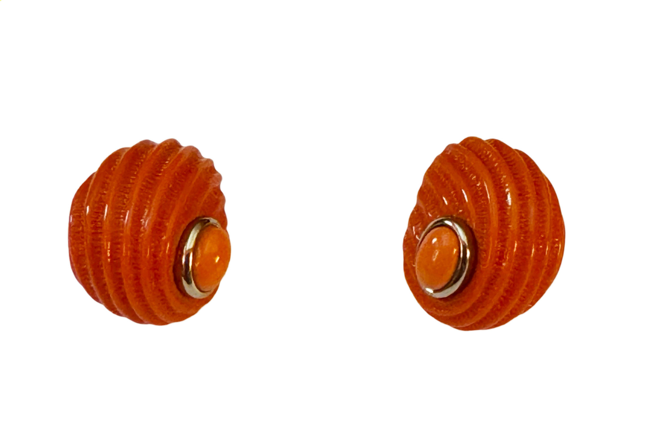 1334 EPC Dark Coral Banded Tun Shell with Light Coral Cab