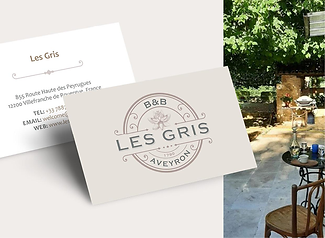 logo design on a business card