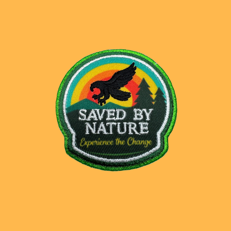 🦅 Saved By Nature Logo Embroidered Patch (2.25 inches)