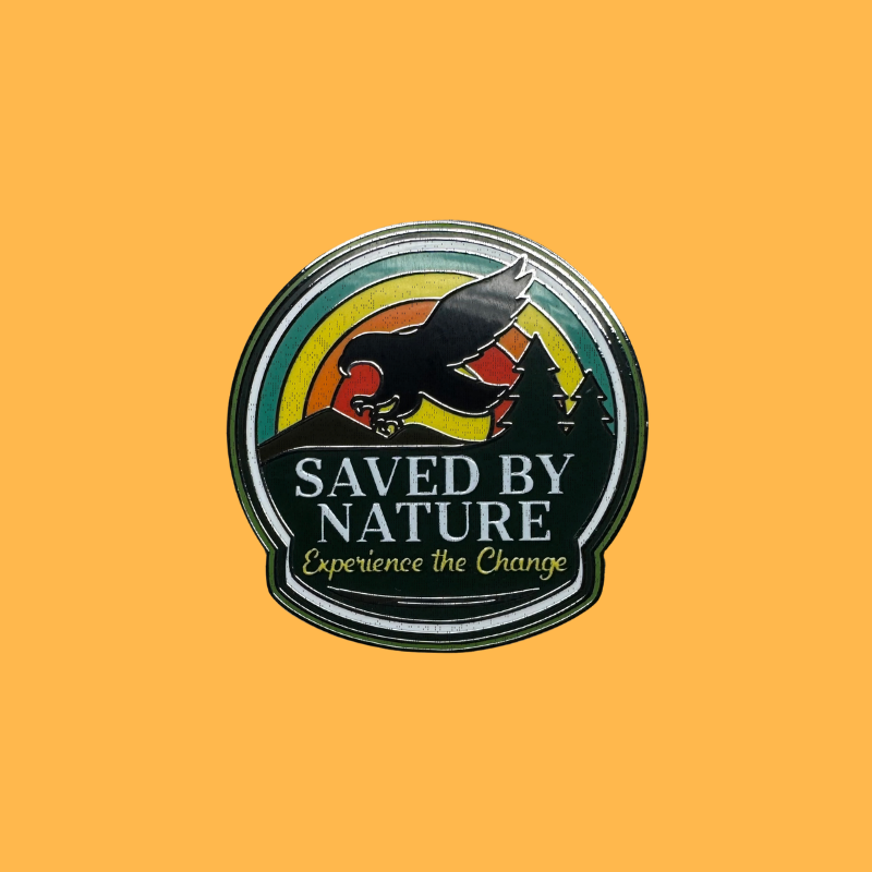 🪶 Saved By Nature Logo Enamel Lapel Pin (Silver Edition)