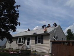 New siding installation on house in Derry, NH