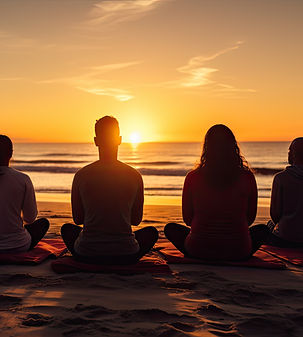 Mind Clarity Retreats Beach group meditation