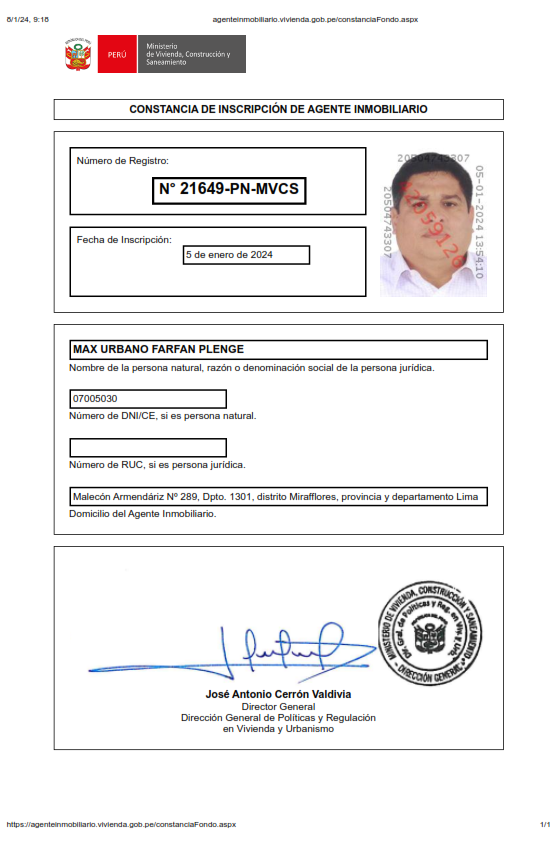 Registro de agente inobiliario