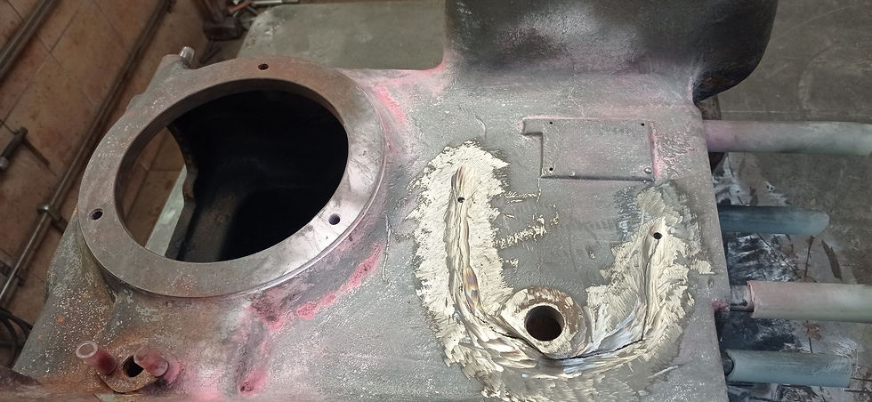 Saldatura a freddo monoblocco motore in ghisa