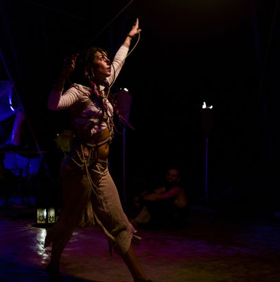 Fire rope dart, fire show, fire spinning