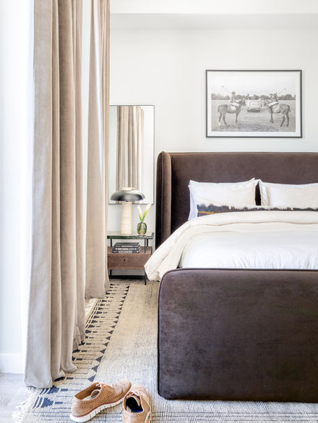 Nightstand styling in the Biscayne No. 10 primary bedroom, designed by Studio 790 in Miami