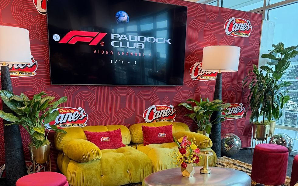 Inside the Raising Cane’s Paddock Club Suite at the Formula 1 Las Vegas Grand Prix