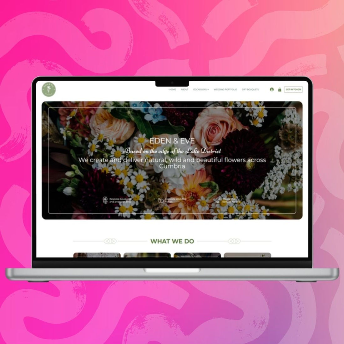 Eden & Eve Floral website design for a Florist business, built on Wix Studio by The Wix Guys