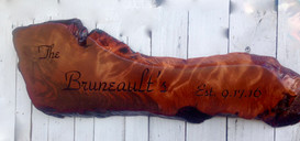 Live Edge, Redwood Burl Sign