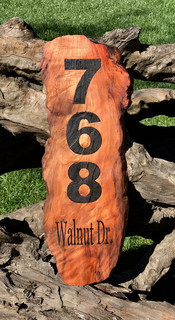 Redwood Address Sign