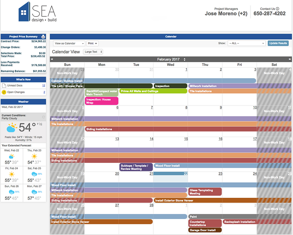 design build project managment software client portal