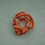 Miniaturbild: Scrunchie - Orange/Rosa gestreift
