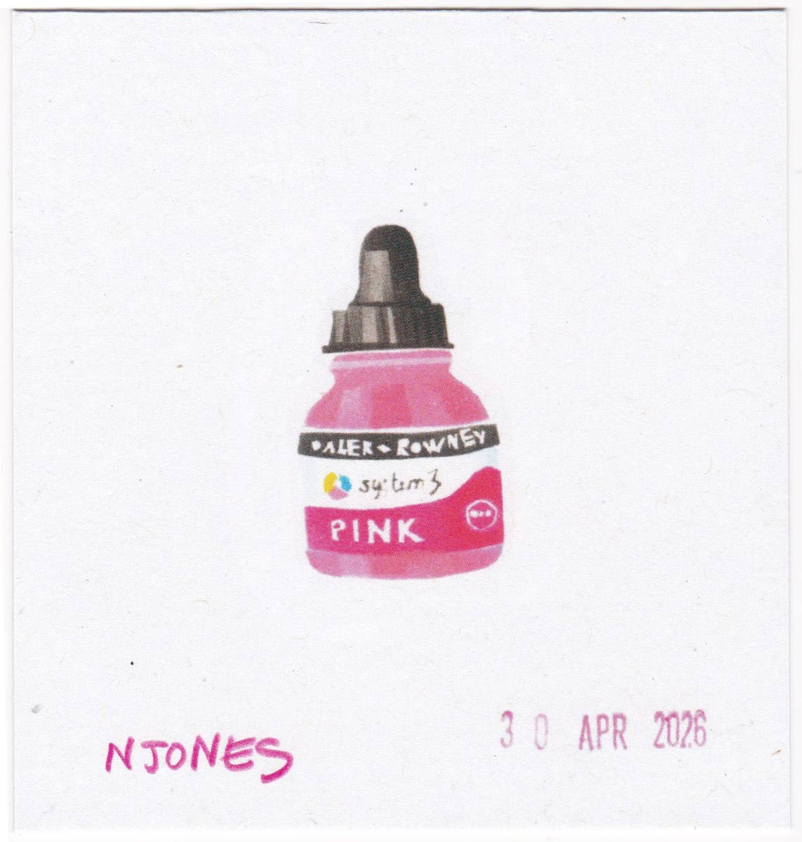 Pink Ink Print