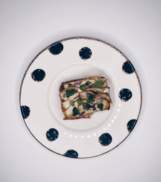 Oyster Mushroom cilantro protein healthy whole grain bread toast lunch dinner