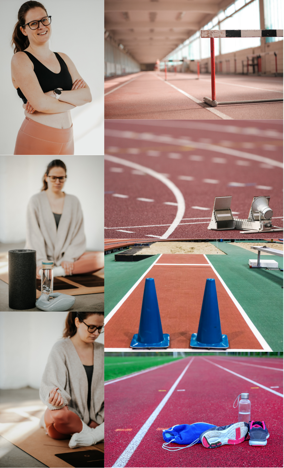 Collage verschiedener Bilder aus der Leichtathletik
