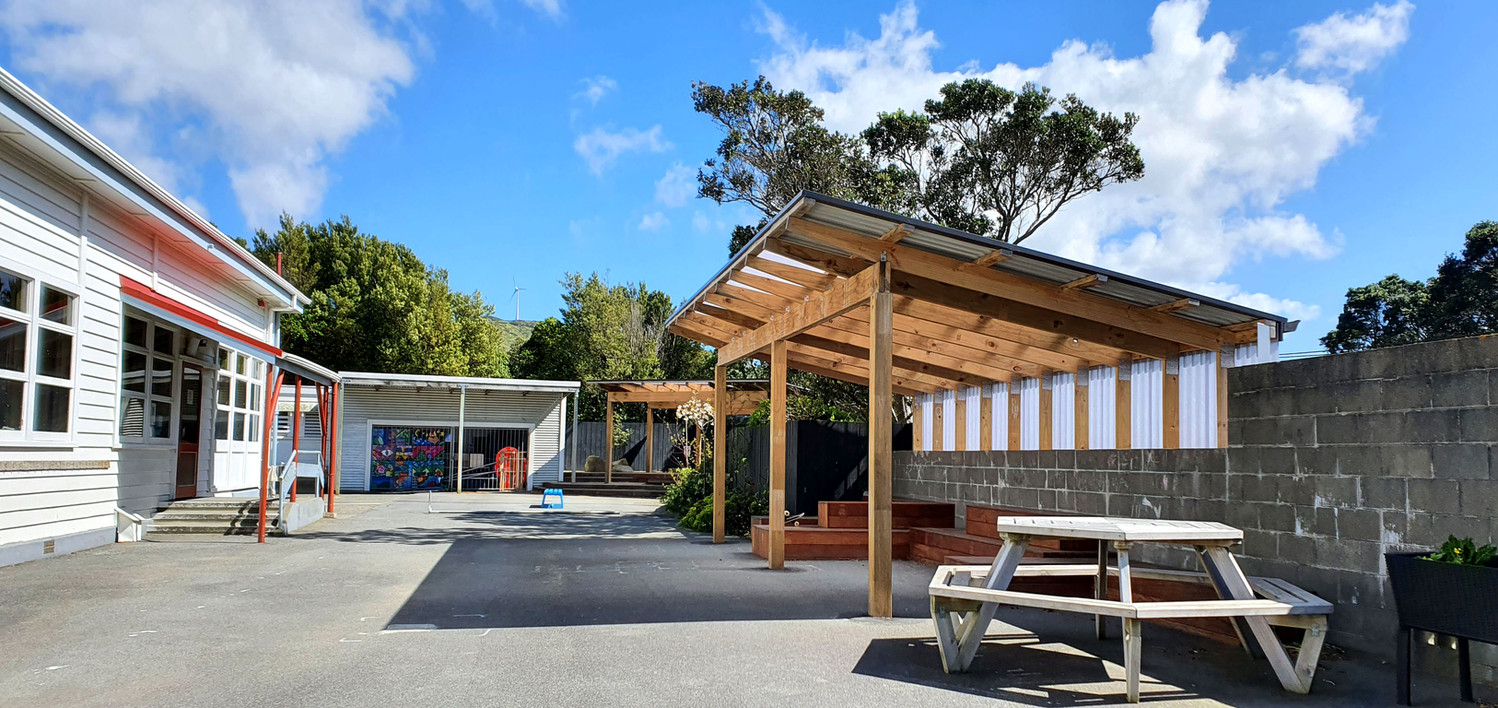 school shelter landscaping