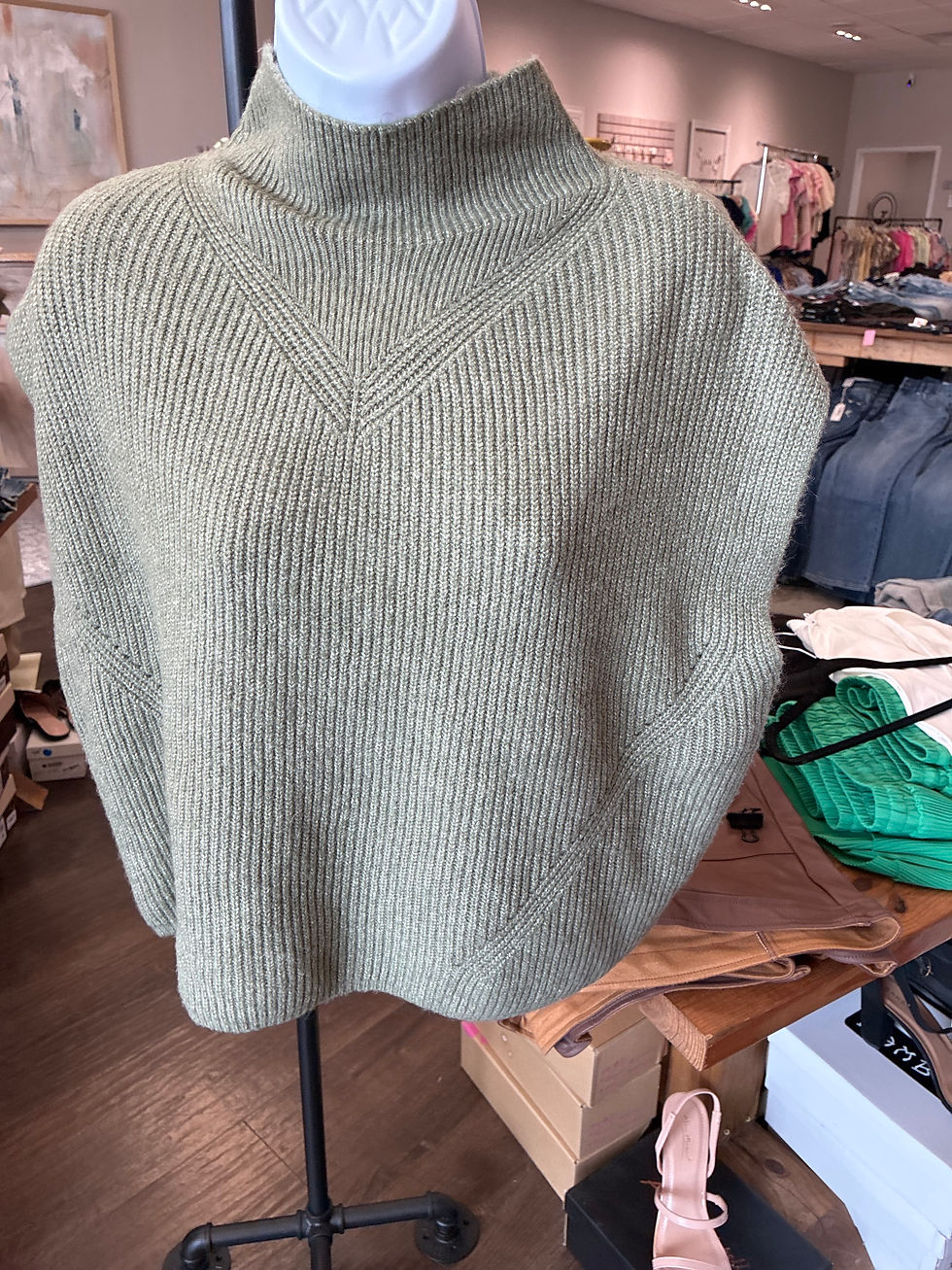 Thumbnail: olive/plum sweater