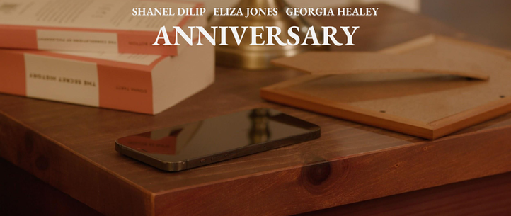 The Anniversary Electronic Press Kit (EPK) provides a professional overview of the art-house drama short film, featuring a minimalist poster and cinematic stills to illustrate a story about a grieving man's struggle to accept reality. Beatrice managed the project as the Producer and 1st Assistant Director, overseeing everything from hiring the crew and budgeting to script breakdowns and set safety.