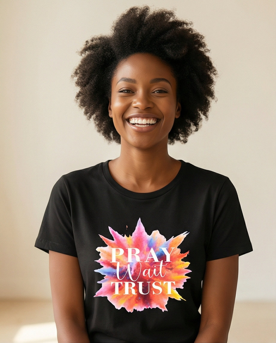 Thumbnail: Pray Wait Trust T-shirt