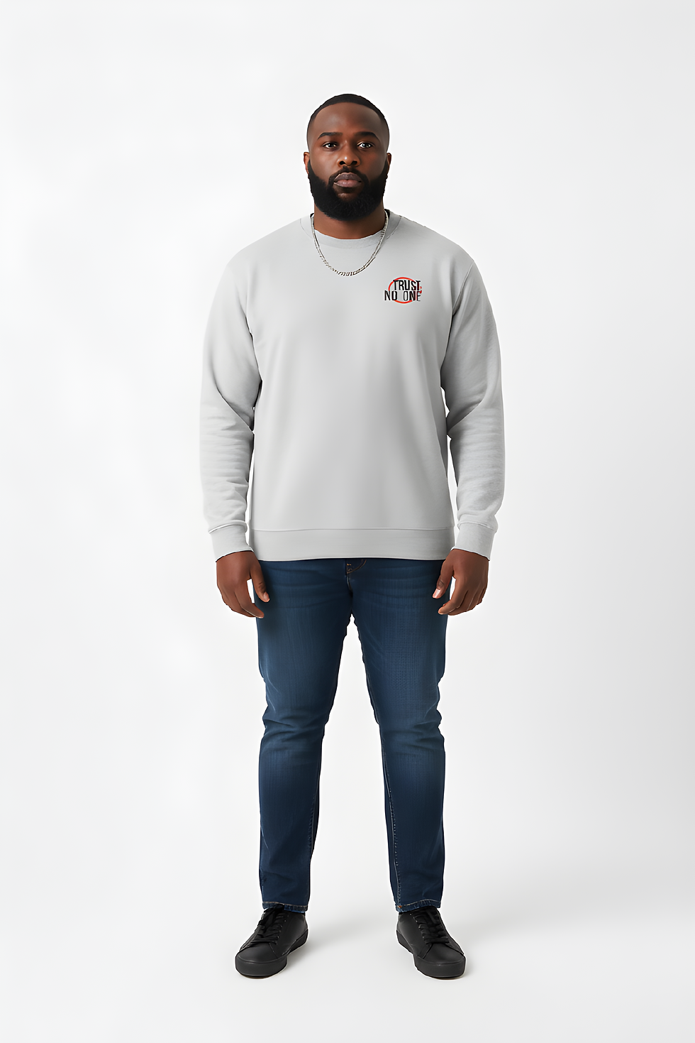Thumbnail: Trust No One Light Gray Sweatshirt