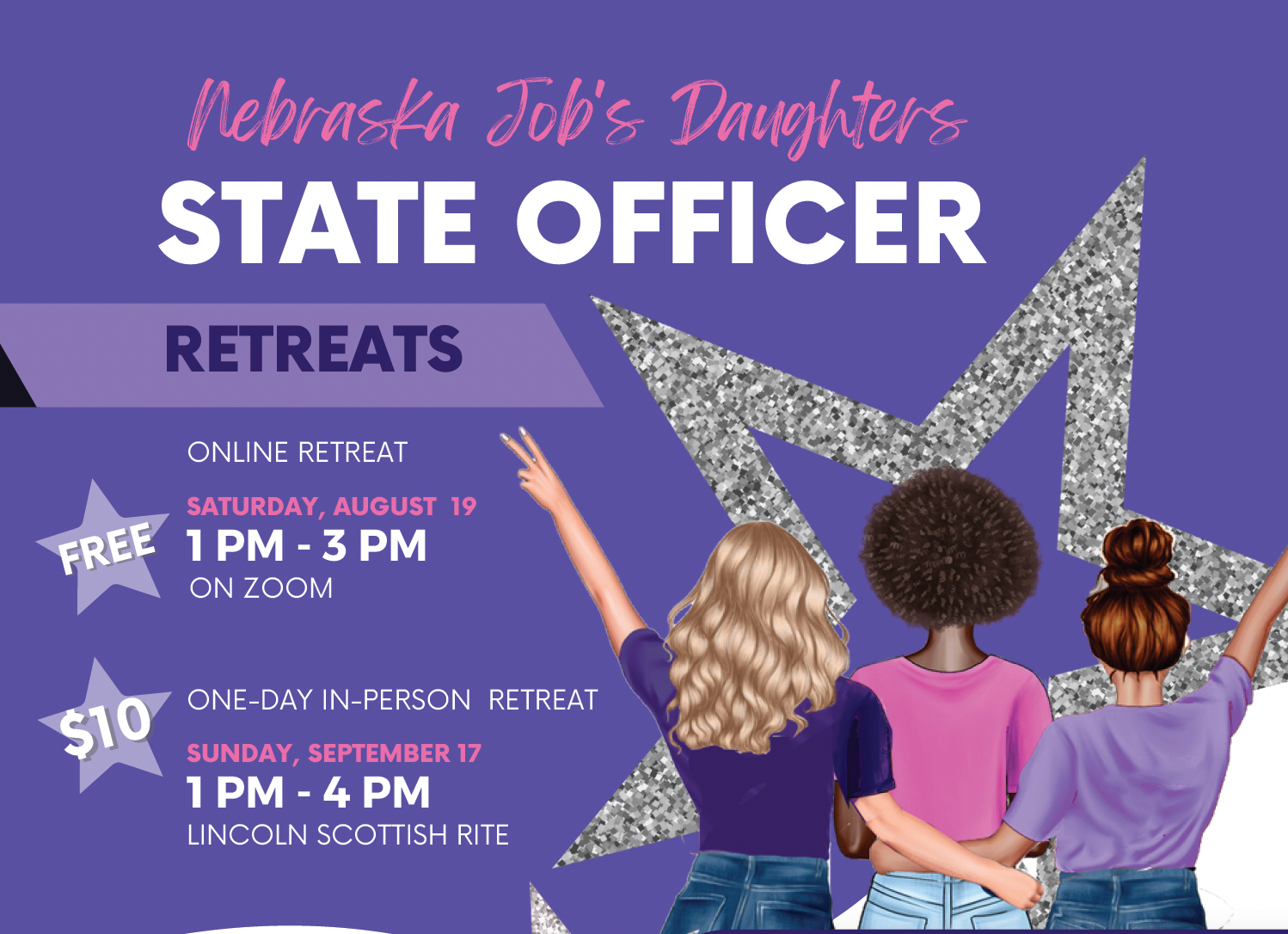 State Officers Virtual Retreat NE Job's Daughters