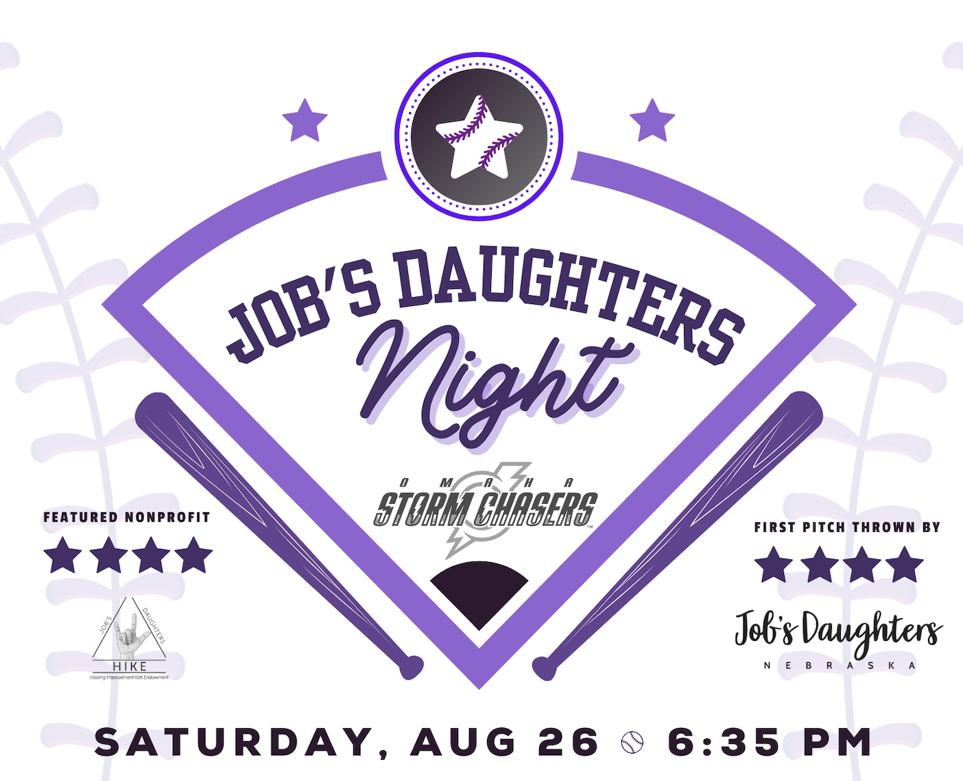 Job’s Daughters Day at Omaha Storm Chasers (Coupon Code JOBS2023) NE