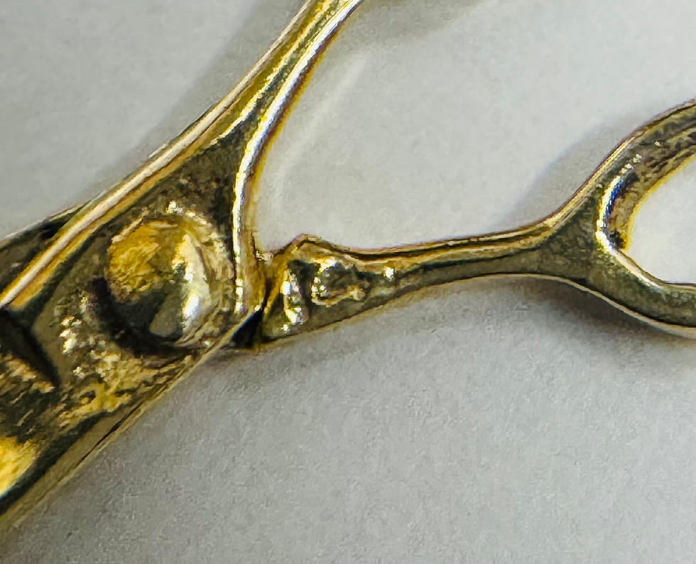 Thumbnail: 14k Yellow Gold Articulating Barber Scissors Pendant