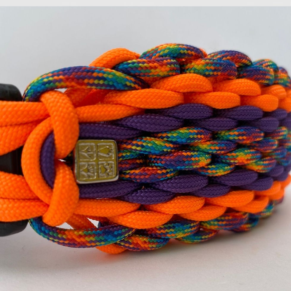 Miniatura: Coleira Laranja, Roxo e Happy