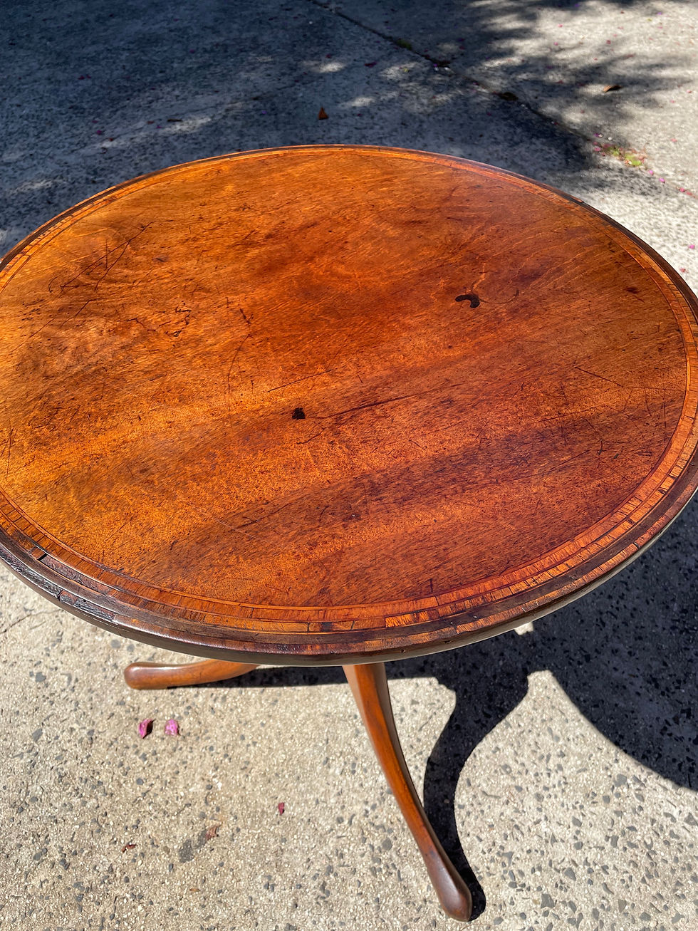 Thumbnail: Early 19th century mahogany tilt-top tripod table