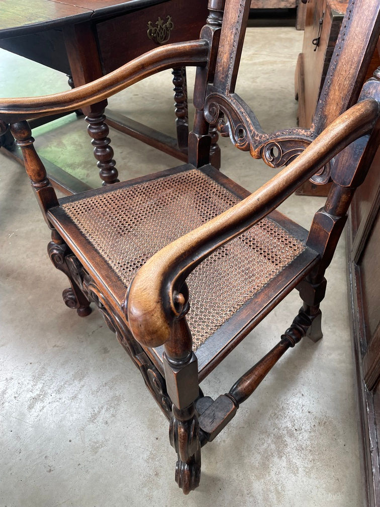 Thumbnail: A 17th century William & Mary style armchair.