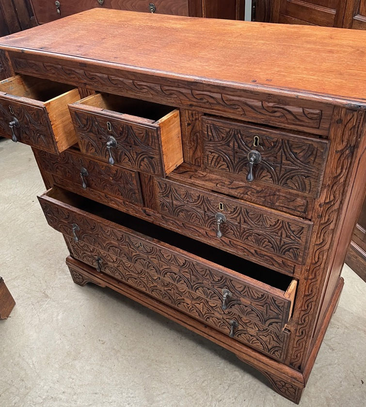Thumbnail: Early 19th century Oak chest of Drawers