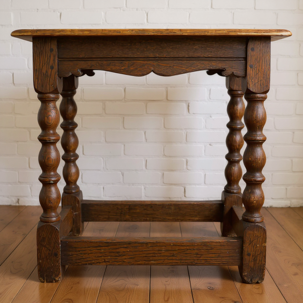 19th century Oak Joint Stool.