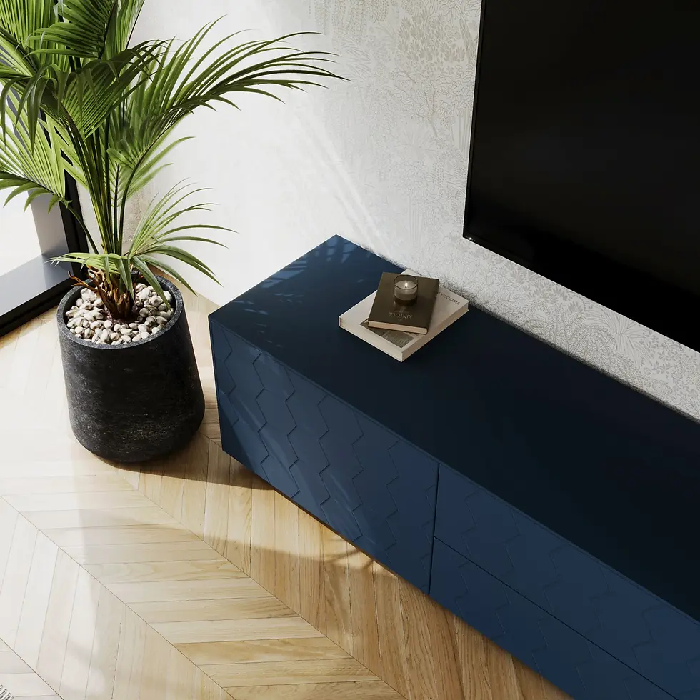 Thumbnail: Cube TV Stand C02 - Petroleum Blue