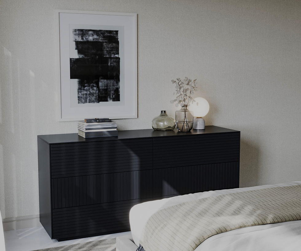 Thumbnail: Cube 6-drawer chest of drawers - Anthracite