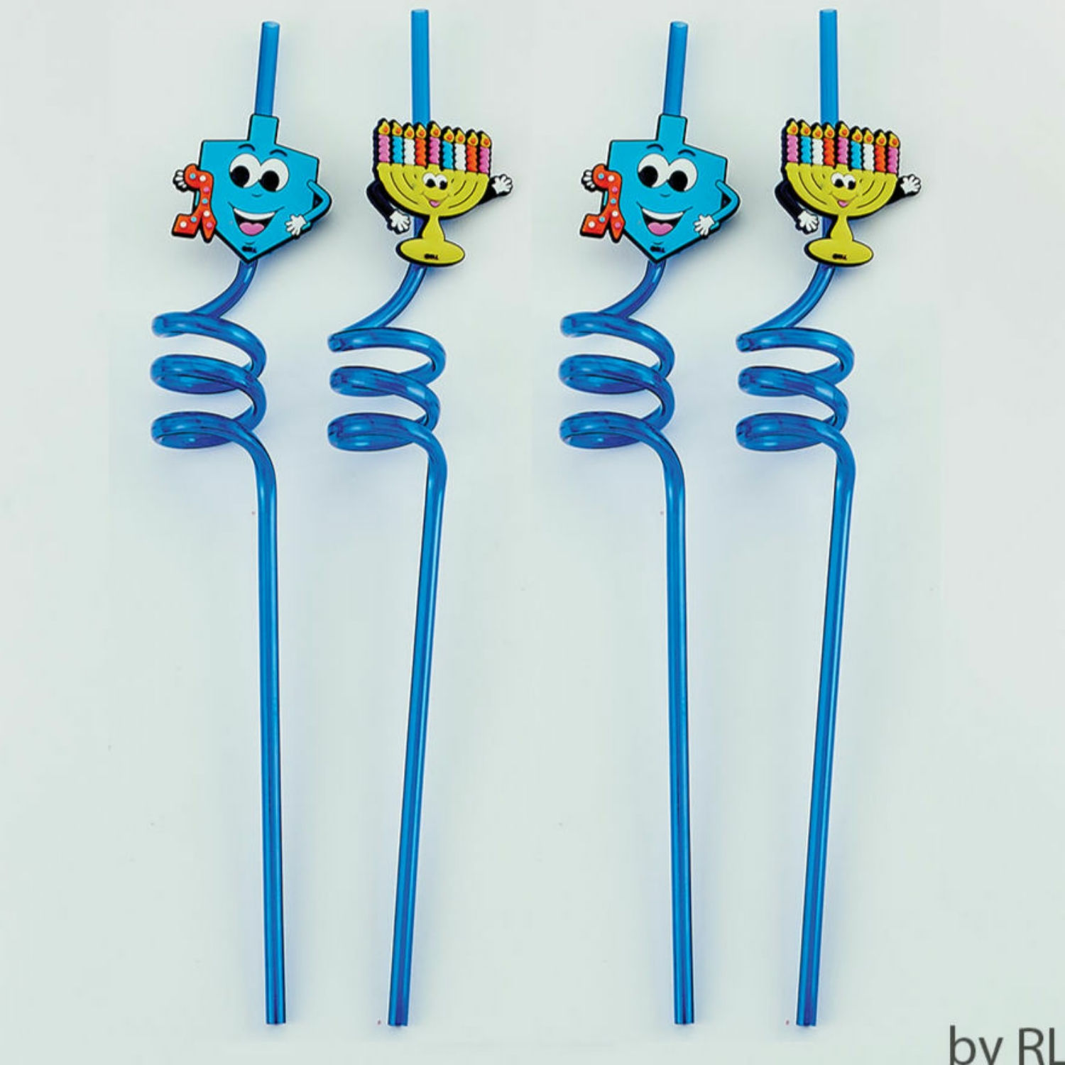 Chanukah: Fun Straws w/ Dreidels & Menorahs
-Set of 4