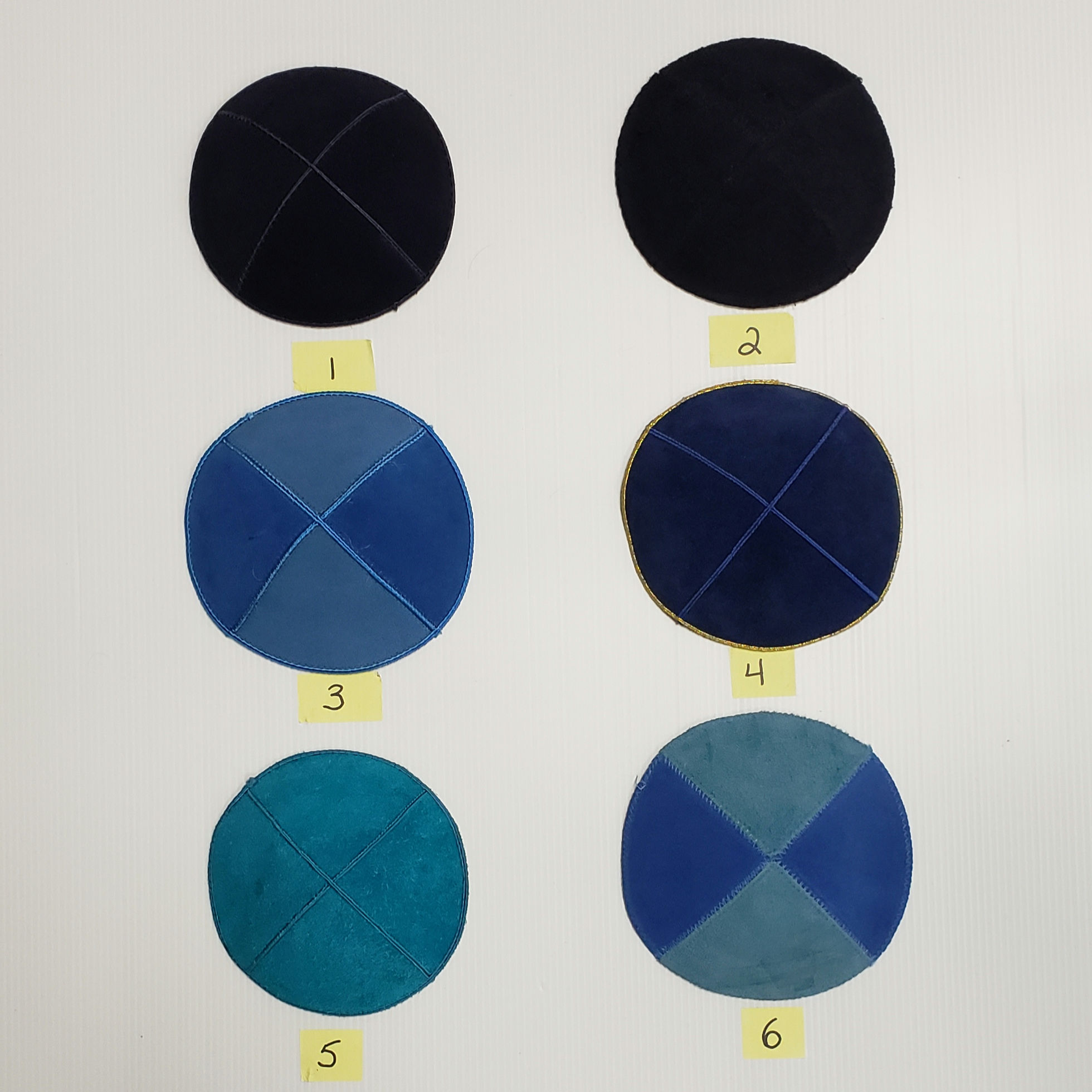 Kippah/Yarmulke - Suede - Shades of Blue