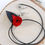 Thumbnail: Collier Noir Tulipe With Red Rose