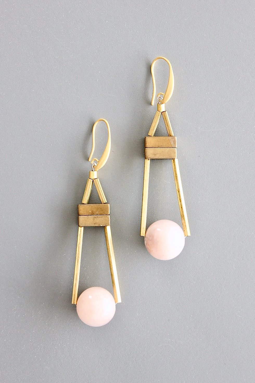 Single Pink Ball Earrings