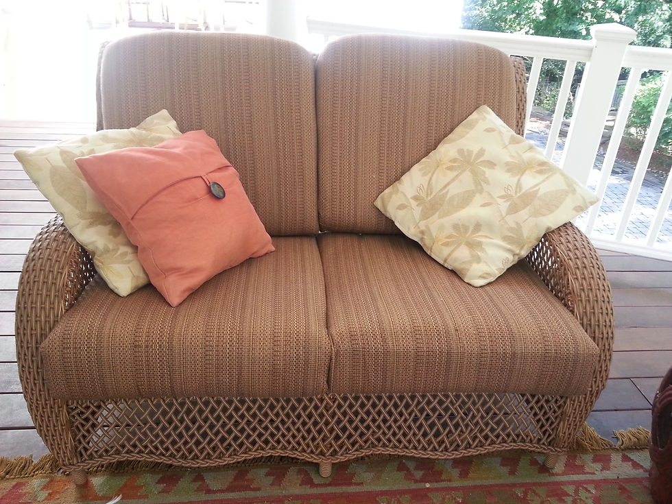 Love Seat with Pillows