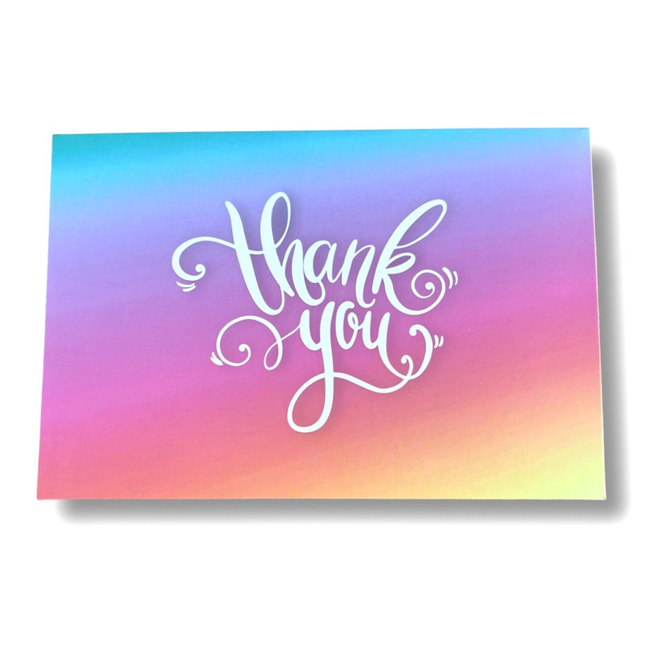 Braille Rainbow Thank You Card Accessible Prints