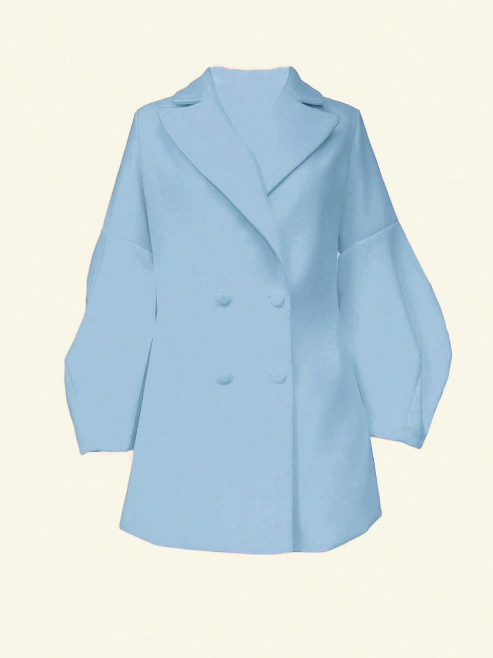 Light blue double-breasted coat