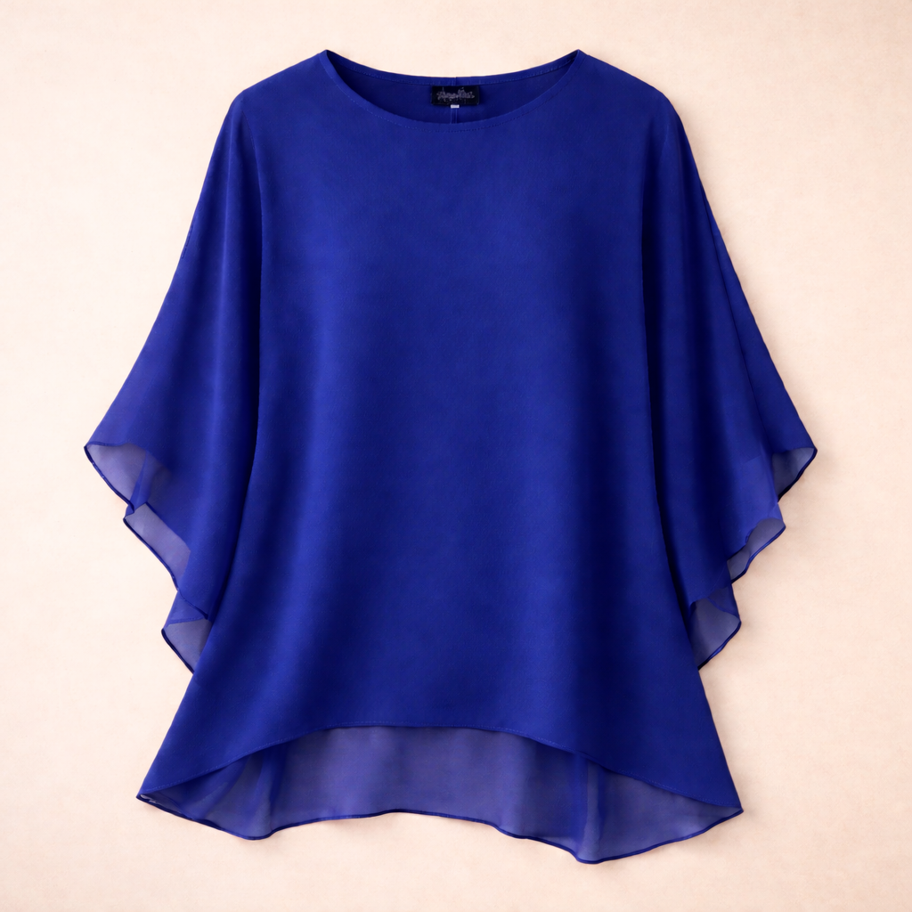 Royal blue flowing blouse
