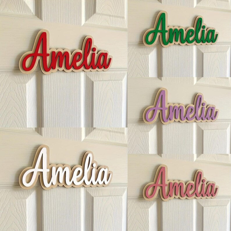 Personalised Kids Wood Name Sign